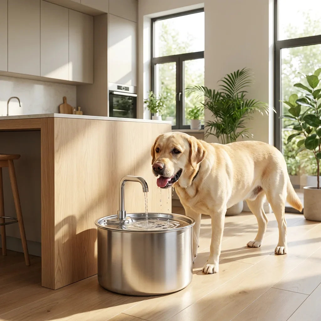 Why Your Large Dog Needs a 12L Stainless Steel Water Fountain