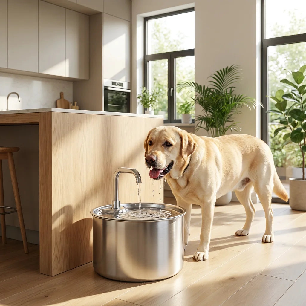 12L Ultra-Large Stainless Steel Pet Water Fountain | Automatic Filtered Dispenser for Large Dogs