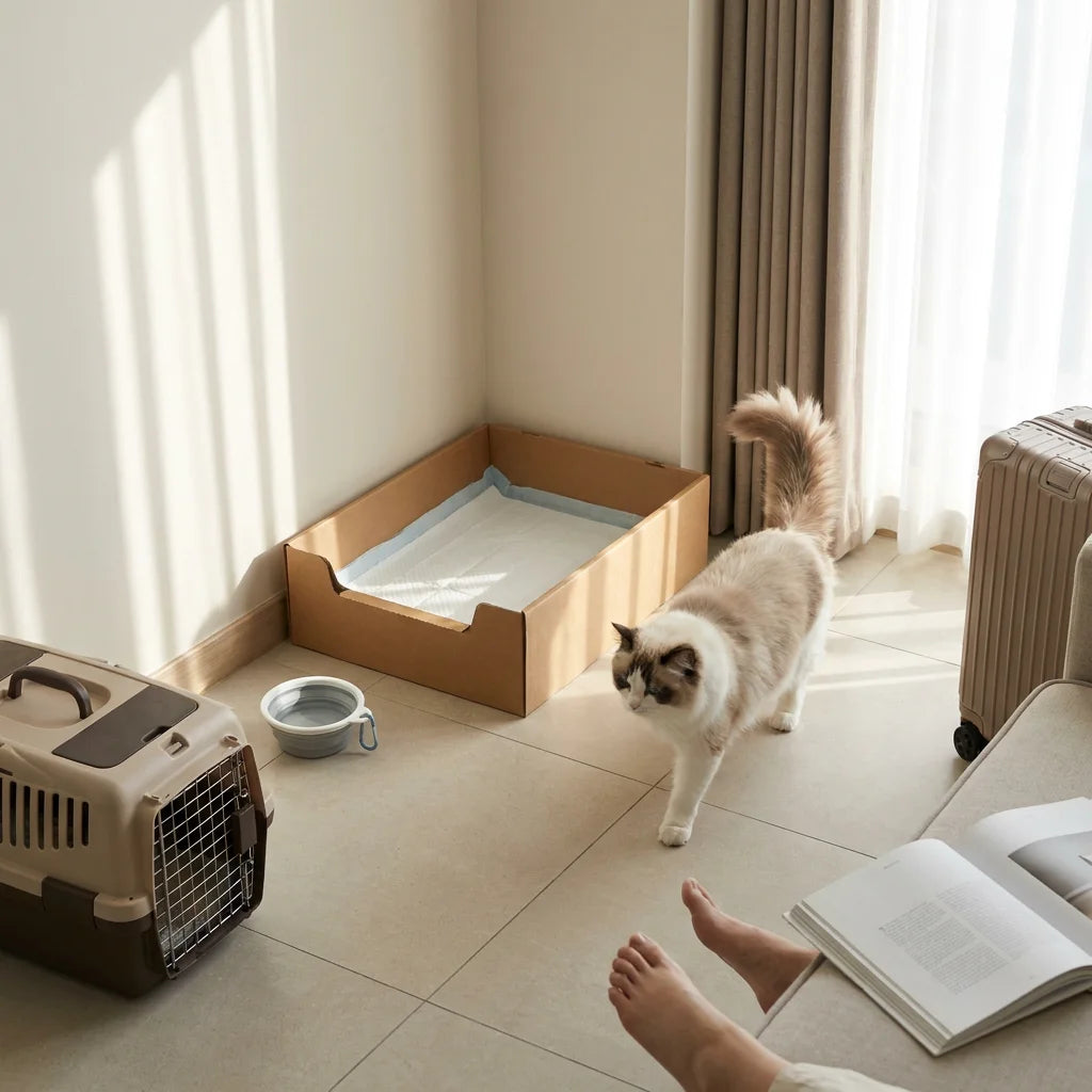 Disposable Travel Litter Box Hotel Convenience Lifestyle
