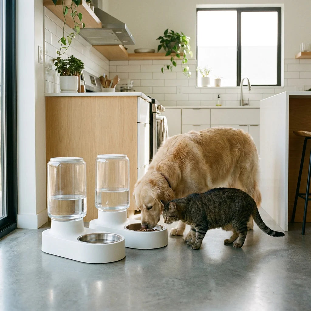 Gravity Feeder and Waterer Modern Kitchen Lifestyle