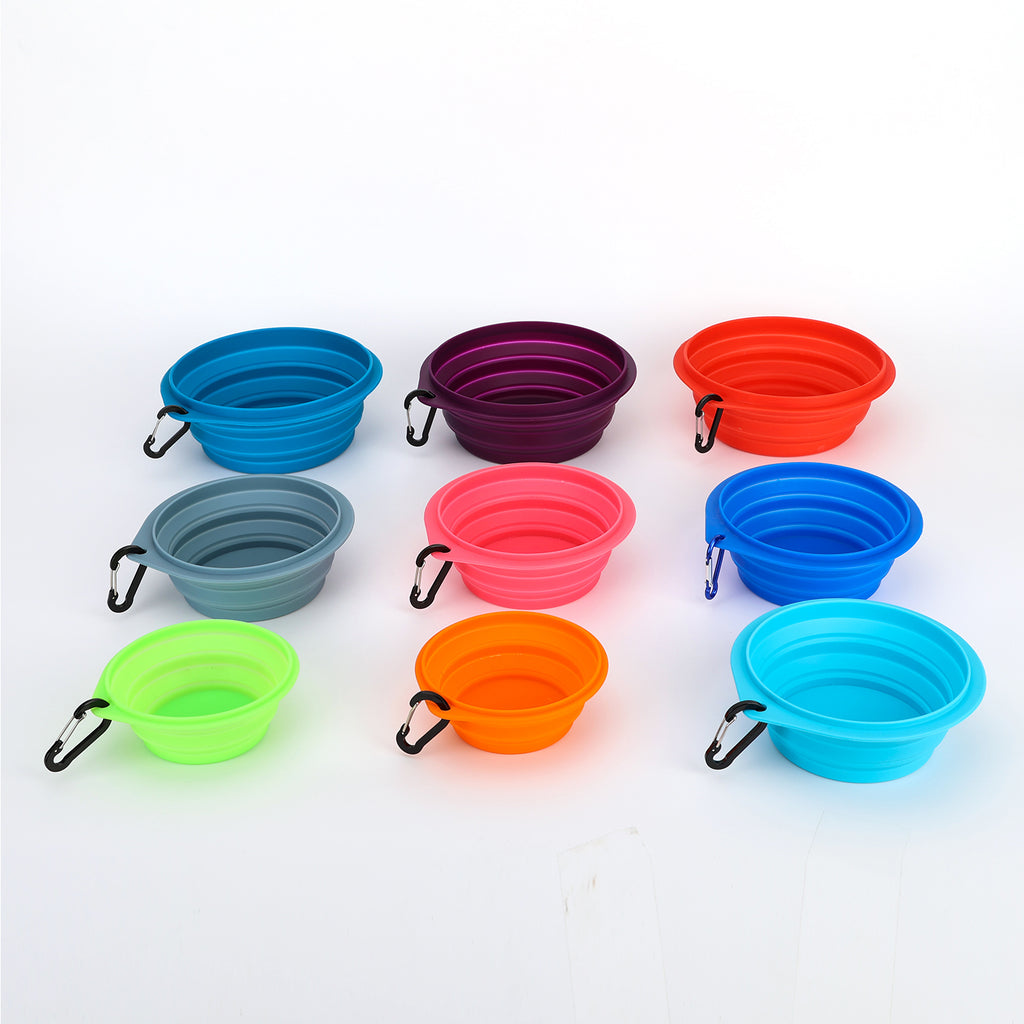Portable Collapsible Silicone Travel Bowl with Carabiner | BPA-Free