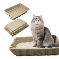 Umweltfreundliche, wiederverwendbare Reise-Katzentoilette | 10er-Pack auslaufsichere, biologisch abbaubare Schalen