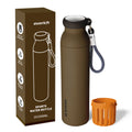 10oz Premium Edelstahl Trinkflasche für Hunde - Isolierter Reise-Wasserspender mit integriertem Silikon-Napf