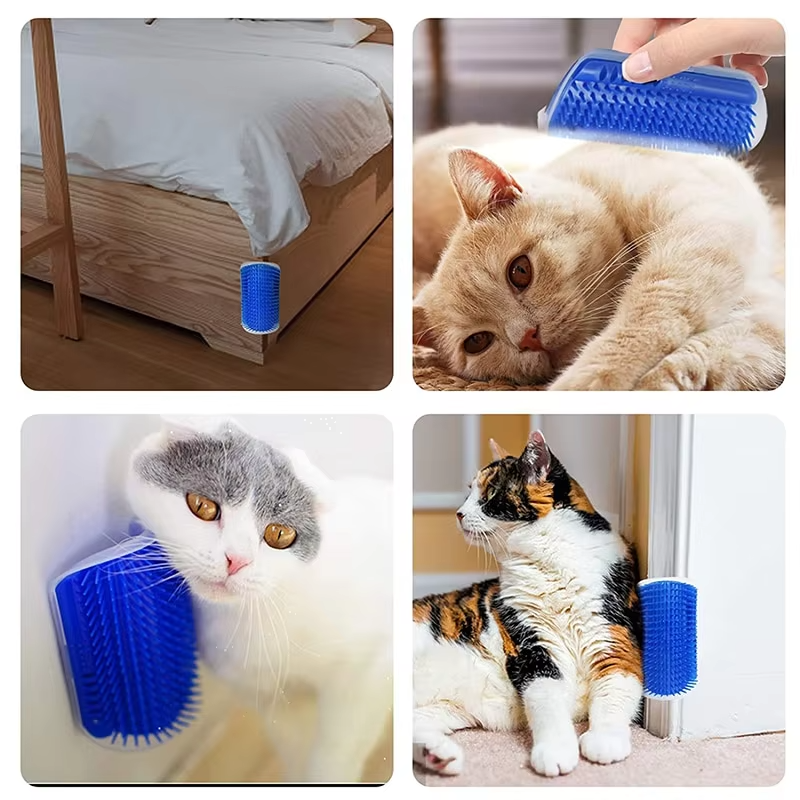 Cat Wall Corner Self-Groomer & Massage Brush