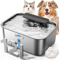 12L Ultra-großer Haustier-Trinkbrunnen aus Edelstahl | Automatischer Filterspender für große Hunde