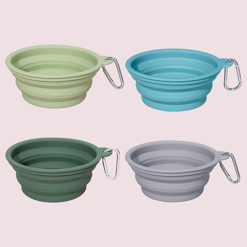 Portable Collapsible Silicone Travel Bowl with Carabiner | BPA-Free