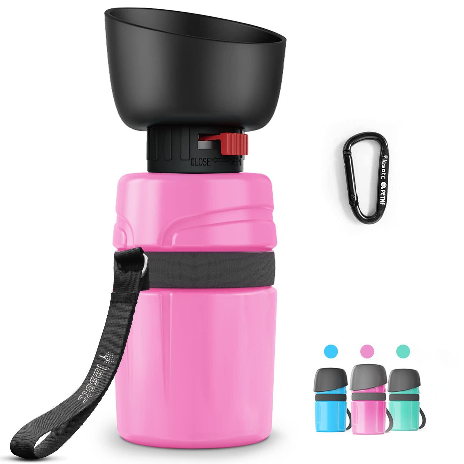 Bouteille d'eau portable extra-large pour chien 2,2 L (77 oz) – Distributeur de voyage anti-fuite avec gamelle extractible pour le camping et la randonnée