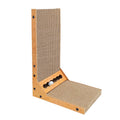 Griffoir vertical en carton en forme de L – Poteau à griffer durable en carton avec balle interactive, protecteur de meubles