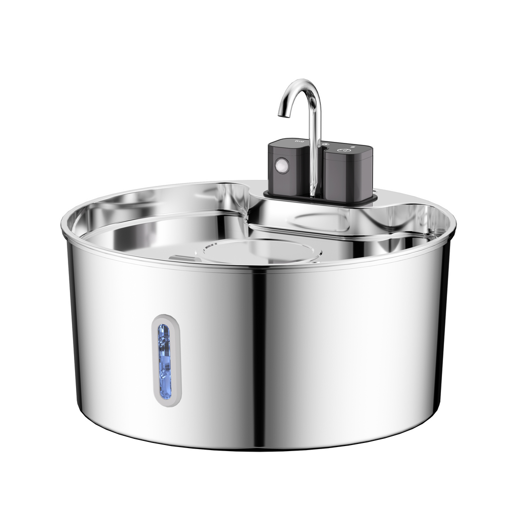 Pet Haven 12L Ultra-Quiet Stainless Steel Pet Water Fountain - Large Capacity